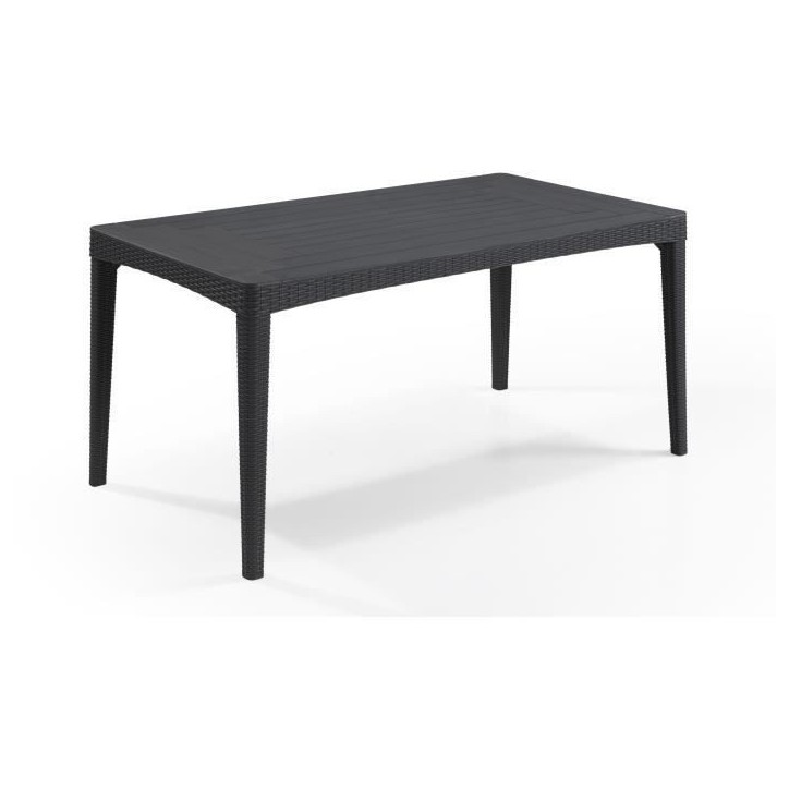 Table de jardin - rectangulaire - gris graphite - en résine - 6 personnes - Girona - Allibert by KETER