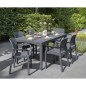Table de jardin - rectangulaire - gris graphite - en résine - 6 personnes - Girona - Allibert by KETER