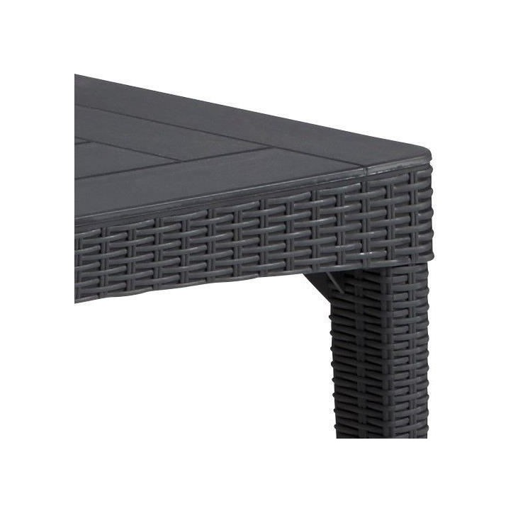 Table de jardin - rectangulaire - gris graphite - en résine - 6 personnes - Girona - Allibert by KETER