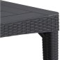 Table de jardin - rectangulaire - gris graphite - en résine - 6 personnes - Girona - Allibert by KETER