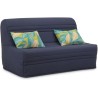 Banquette BZ - 2 places - Bleu Marine - Coussins Jungle - couchage 140