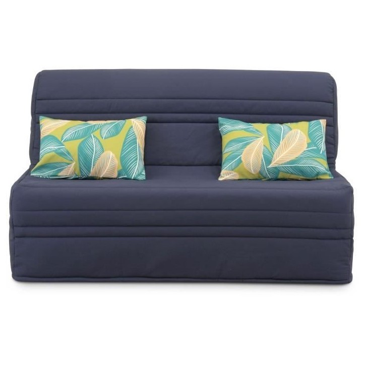 Banquette BZ - 2 places - Bleu Marine - Coussins Jungle - couchage 140 x 190 x 9 cm - Joe Banquette BZ - 2 places - Bleu Marine - Coussins Jungle - couchage 140 x 190 x 9 cm - Joe