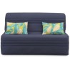 Banquette BZ - 2 places - Bleu Marine - Coussins Jungle - couchage 140