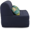 Banquette BZ - 2 places - Bleu Marine - Coussins Jungle - couchage 140