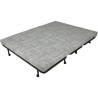 Banquette BZ - 2 places - Bleu Marine - Coussins Jungle - couchage 140