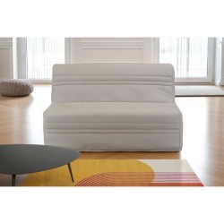 Banquette BZ Joe - Tissu beige - 3 places - L 143 x P 97 cm - Couchage