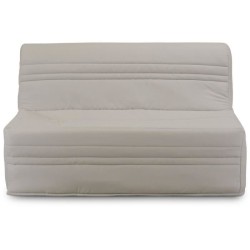 Banquette BZ Joe - Tissu beige - 3 places - L 143 x P 97 cm - Couchage