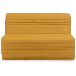 Banquette BZ Joe - Tissu jaune ocre - 3 places - L 143 x P 97 cm - Cou