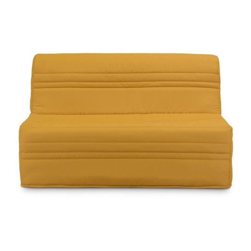 Banquette BZ Joe - Tissu jaune ocre - 3 places - L 143 x P 97 cm - Cou Banquette BZ Joe - Tissu jaune ocre - 3 places - L 143 x P 97 cm - Cou