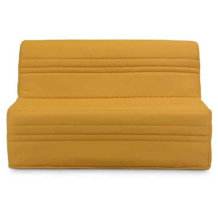 Banquette BZ Joe - Tissu jaune ocre - 3 places - L 143 x P 97 cm - Couchage 140 x 190 cm Banquette BZ Joe - Tissu jaune ocre - 3 places - L 143 x P 97 cm - Couchage 140 x 190 cm