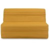 Banquette BZ Joe - Tissu jaune ocre - 3 places - L 143 x P 97 cm - Cou