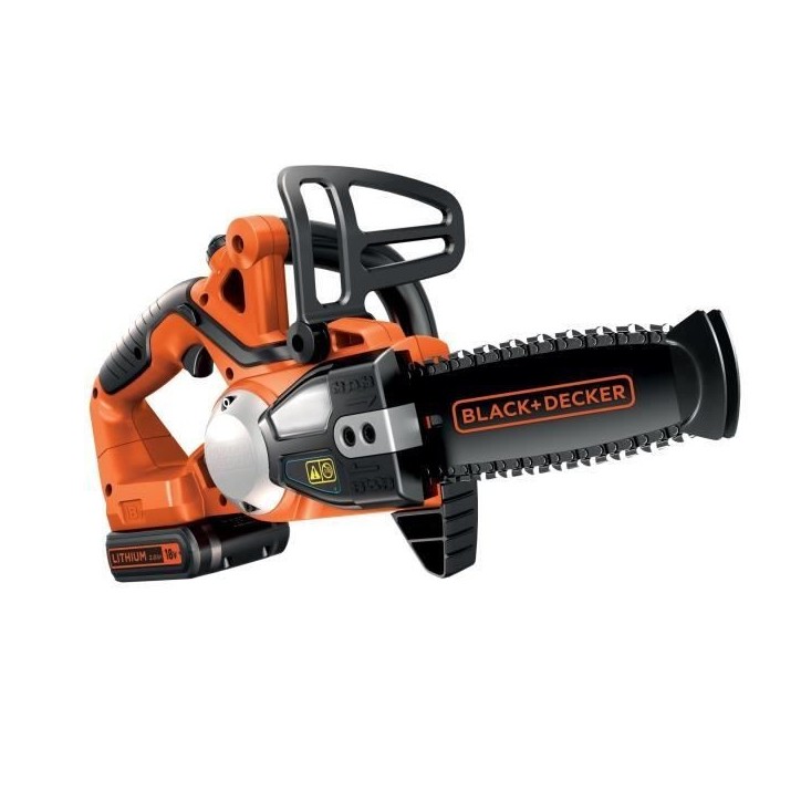 Scie élagueuse électrique sans fil + batterie 2Ah + chargeur - BLACK&DECKER - GKC1820L20-QW - 18V - Chaîne 20cm Scie élagueuse électrique sans fil + batterie 2Ah + chargeur - BLACK&DECKER - GKC1820L20-QW - 18V - Chaîne 20cm