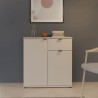 Petit meuble de rangement- buffet - GANYMEDE - 2 portes - 1 tiroir - S