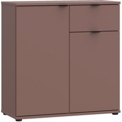 Commode - GANYMEDE - 2 portes - 1 tiroir - Terracotta - 80,1 x 34,1 x