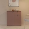 Commode - GANYMEDE - 2 portes - 1 tiroir - Terracotta - 80,1 x 34,1 x