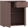 Commode - GANYMEDE - 2 portes - 1 tiroir - Terracotta - 80,1 x 34,1 x