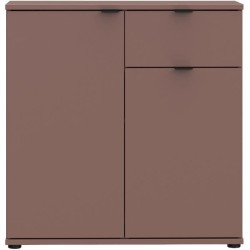 Commode - GANYMEDE - 2 portes - 1 tiroir - Terracotta - 80,1 x 34,1 x