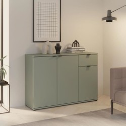 Commode - GANYMEDE - 3 portes - 1 tiroir - Sauge - 119,8 x 34,1 x 82,3