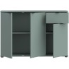 Commode - GANYMEDE - 3 portes - 1 tiroir - Sauge - 119,8 x 34,1 x 82,3