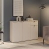 Commode - GANYMEDE - 3 portes - 1 tiroir - Sable - 119,8 x 34,1 x 82,3