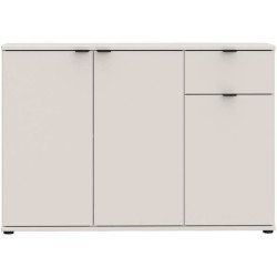 Commode - GANYMEDE - 3 portes - 1 tiroir - Sable - 119,8 x 34,1 x 82,3