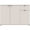 Commode - GANYMEDE - 3 portes - 1 tiroir - Sable - 119,8 x 34,1 x 82,3