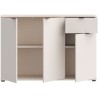 Commode - GANYMEDE - 3 portes - 1 tiroir - Sable - 119,8 x 34,1 x 82,3