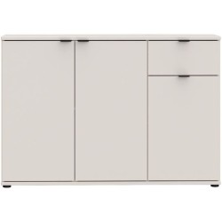 Commode - GANYMEDE - 3 portes - 1 tiroir - Sable - 119,8 x 34,1 x 82,3