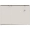 Commode - GANYMEDE - 3 portes - 1 tiroir - Sable - 119,8 x 34,1 x 82,3