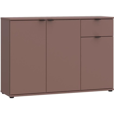 Commode - GANYMEDE - 3 portes - 1 tiroir - Terracotta - 119,8 x 34,1 x