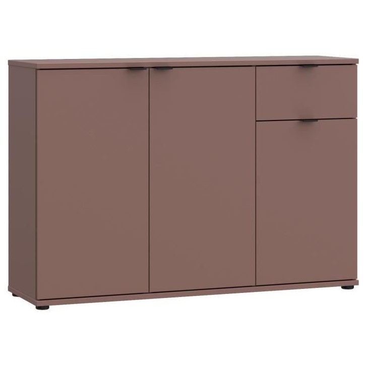 Commode - GANYMEDE - 3 portes - 1 tiroir - Terracotta - 119,8 x 34,1 x 82,3 cm