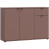 Commode - GANYMEDE - 3 portes - 1 tiroir - Terracotta - 119,8 x 34,1 x