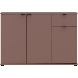 Commode - GANYMEDE - 3 portes - 1 tiroir - Terracotta - 119,8 x 34,1 x