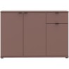 Commode - GANYMEDE - 3 portes - 1 tiroir - Terracotta - 119,8 x 34,1 x