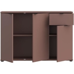 Commode - GANYMEDE - 3 portes - 1 tiroir - Terracotta - 119,8 x 34,1 x