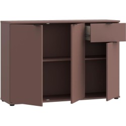 Commode - GANYMEDE - 3 portes - 1 tiroir - Terracotta - 119,8 x 34,1 x