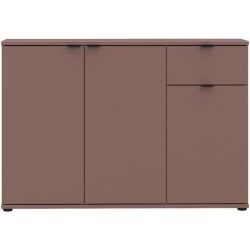 Commode - GANYMEDE - 3 portes - 1 tiroir - Terracotta - 119,8 x 34,1 x