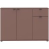 Commode - GANYMEDE - 3 portes - 1 tiroir - Terracotta - 119,8 x 34,1 x