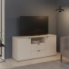 Meuble TV - GANYMEDE - Sable - 2 portes, 2 tiroirs, 1 niche - 129,8 x