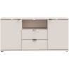 Meuble TV - GANYMEDE - Sable - 2 portes, 2 tiroirs, 1 niche - 129,8 x