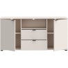 Meuble TV - GANYMEDE - Sable - 2 portes, 2 tiroirs, 1 niche - 129,8 x
