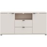 Meuble TV - GANYMEDE - Sable - 2 portes, 2 tiroirs, 1 niche - 129,8 x