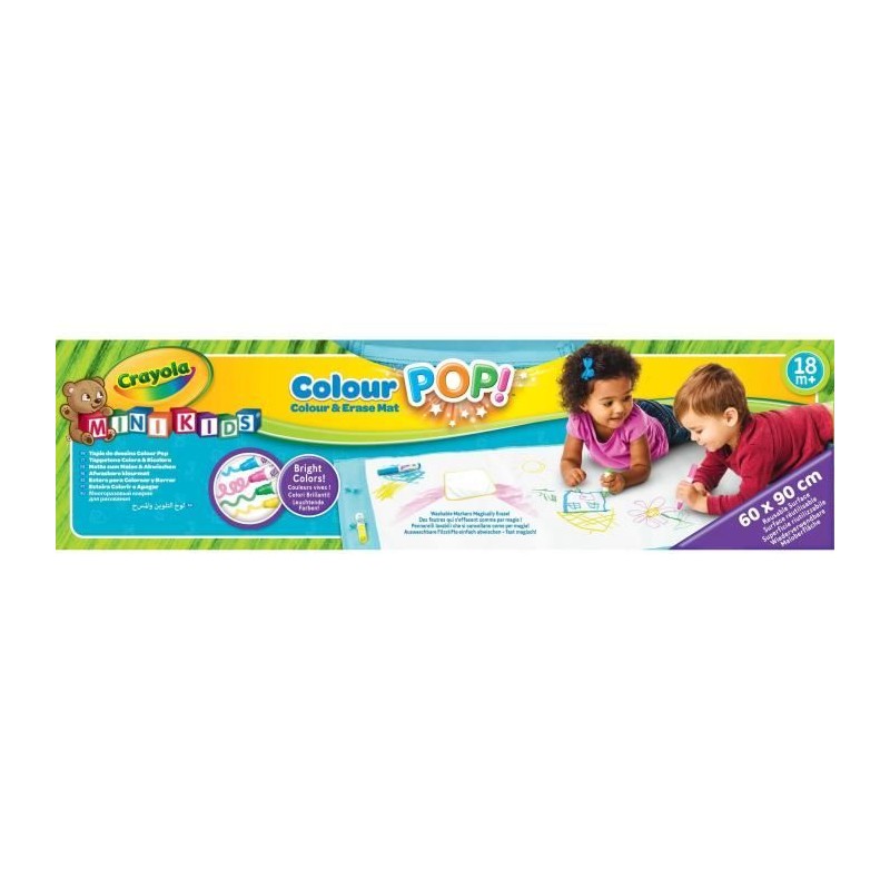 Tapis de dessin pour enfant - Crayola Mini Kids Color Pop! - 60x90cm -