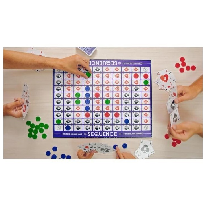 SEQUENCE Jeu de stratégie Goliath - Classique des USA - 2 lignes de 5 - 2 joueurs ou plus