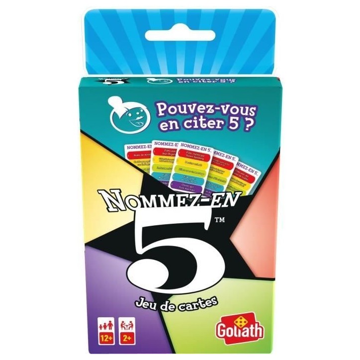 Nommez-en 5 - Jeu de cartes - GOLIATH Nommez-en 5 - Jeu de cartes - GOLIATH