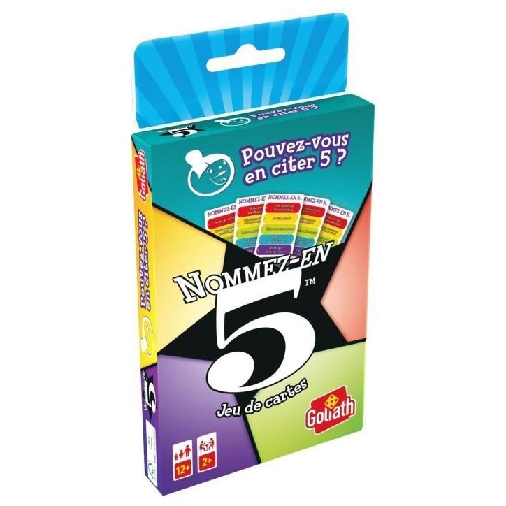 Nommez-en 5 - Jeu de cartes - GOLIATH Nommez-en 5 - Jeu de cartes - GOLIATH