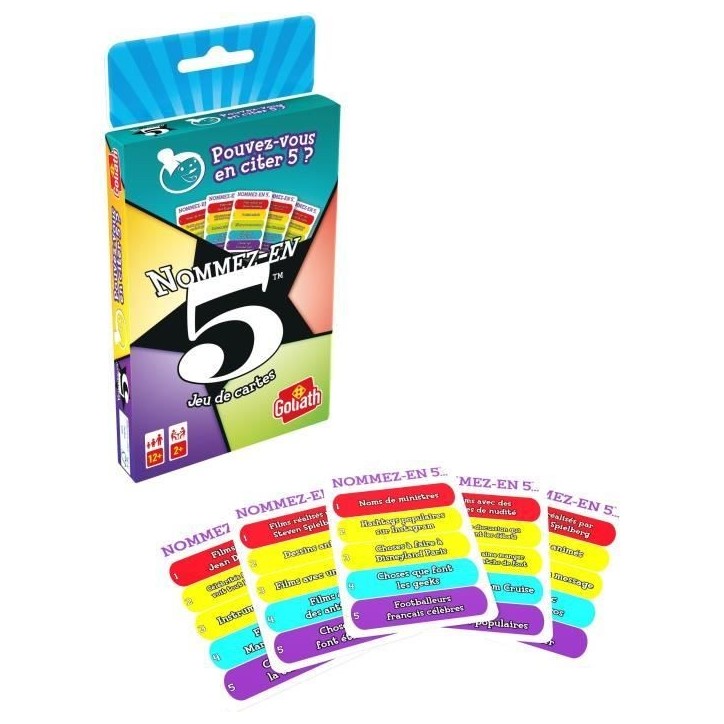 Nommez-en 5 - Jeu de cartes - GOLIATH Nommez-en 5 - Jeu de cartes - GOLIATH