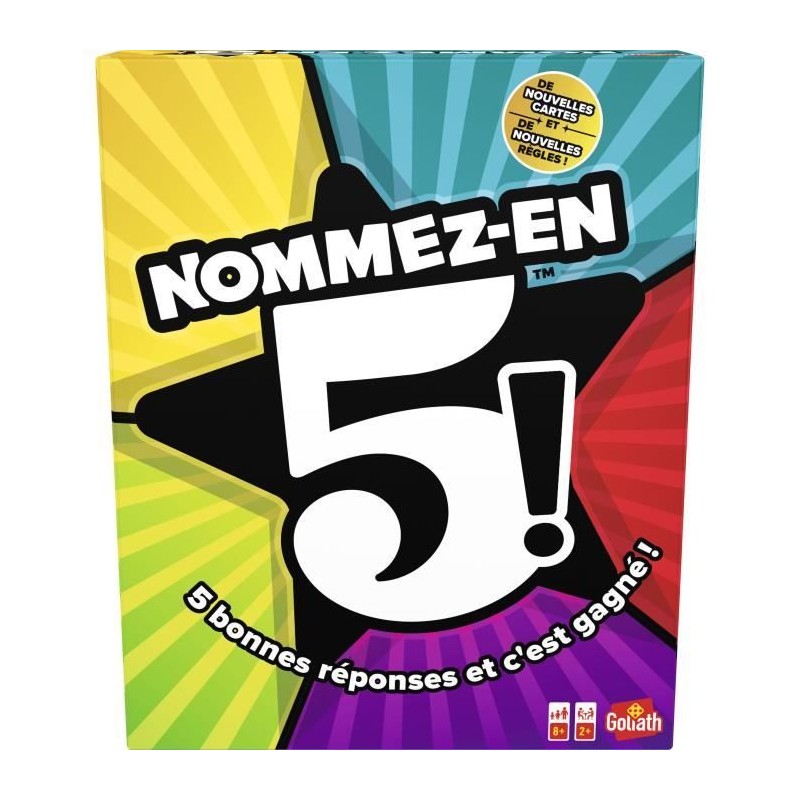 Nommez-en-5 - jeu d'ambiance - GOLIATH Nommez-en-5 - jeu d'ambiance - GOLIATH