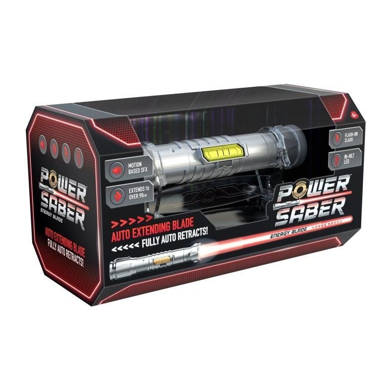 Jeux de rôle - GOLIATH - Power Saber Red - Sabre 1:1 contractable et Jeux de rôle - GOLIATH - Power Saber Red - Sabre 1:1 contractable et