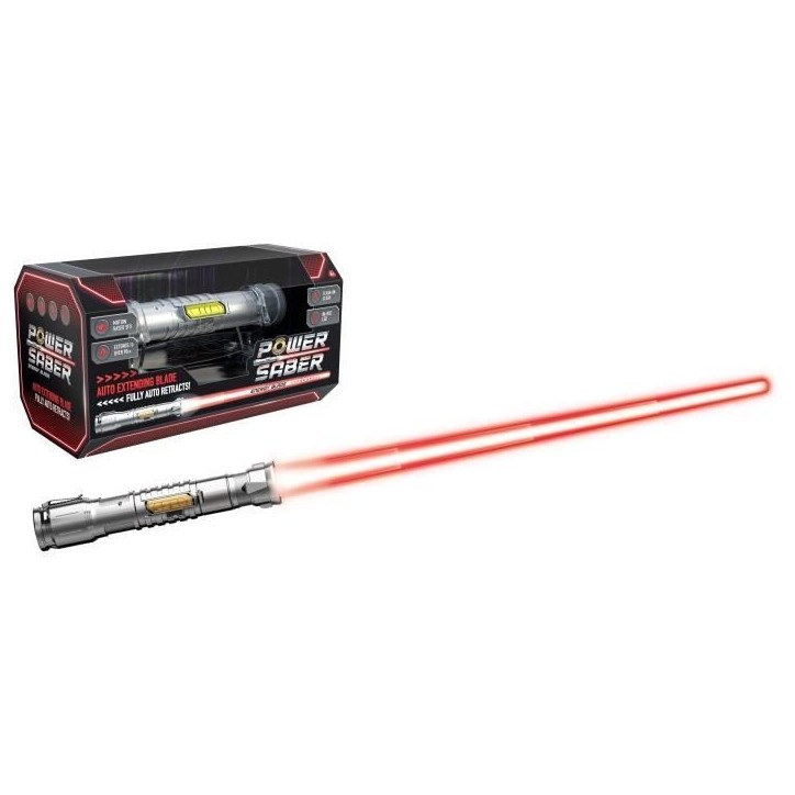 Jeux de rôle - GOLIATH - Power Saber Red - Sabre 1:1 contractable et rétractable! Des 8 ans Jeux de rôle - GOLIATH - Power Saber Red - Sabre 1:1 contractable et rétractable! Des 8 ans